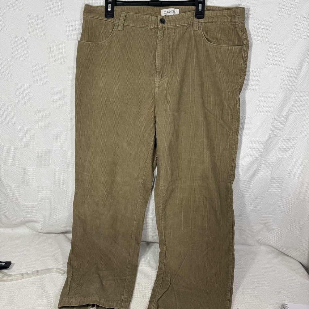Calvin Klein Tan Corduroy Pants Straight-Leg Men’s Size 38/30